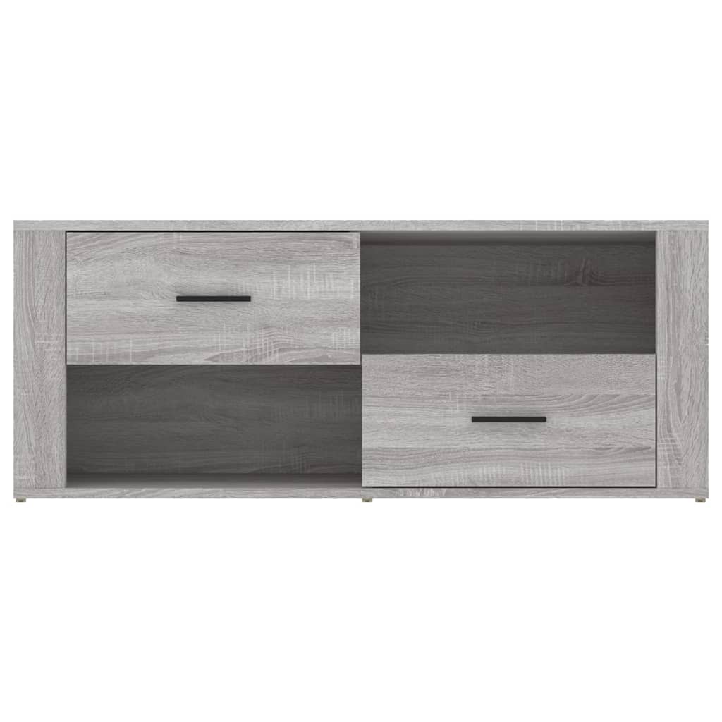 Meuble TV 100x35x40 cm en bois travaillé