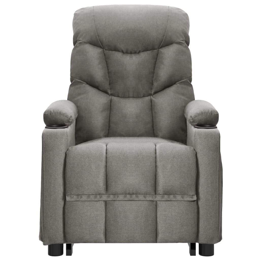 Fauteuil de massage verticalisateur tissu gris clair