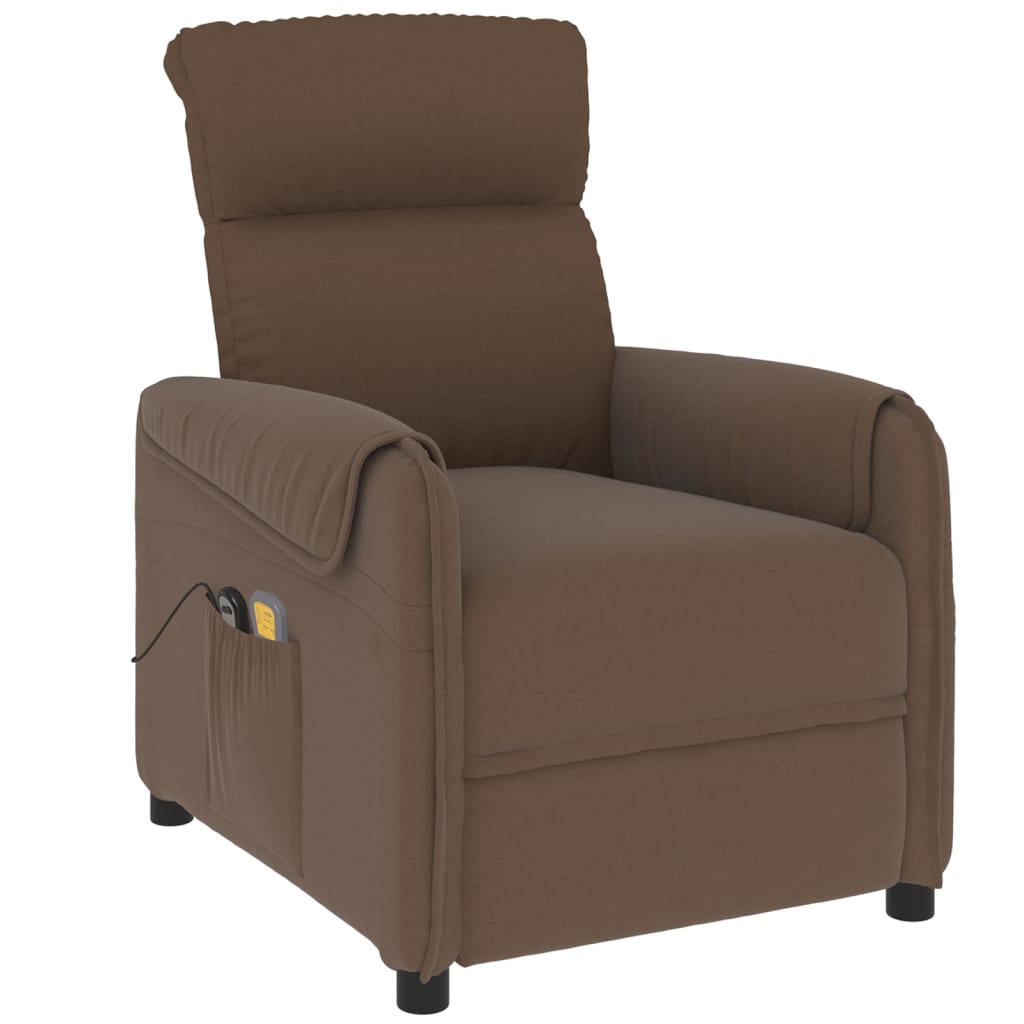 Fauteuil de massage verticalisateur tissu gris foncé