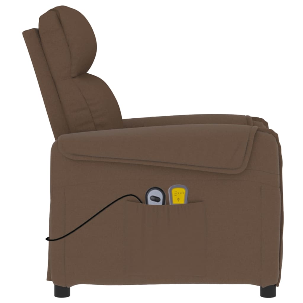 Fauteuil de massage verticalisateur tissu gris foncé