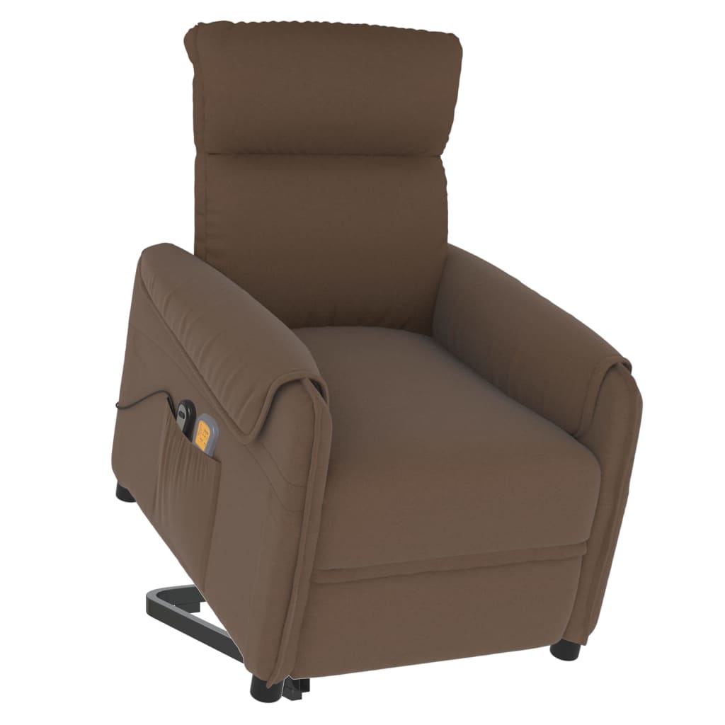 Fauteuil de massage verticalisateur tissu gris foncé