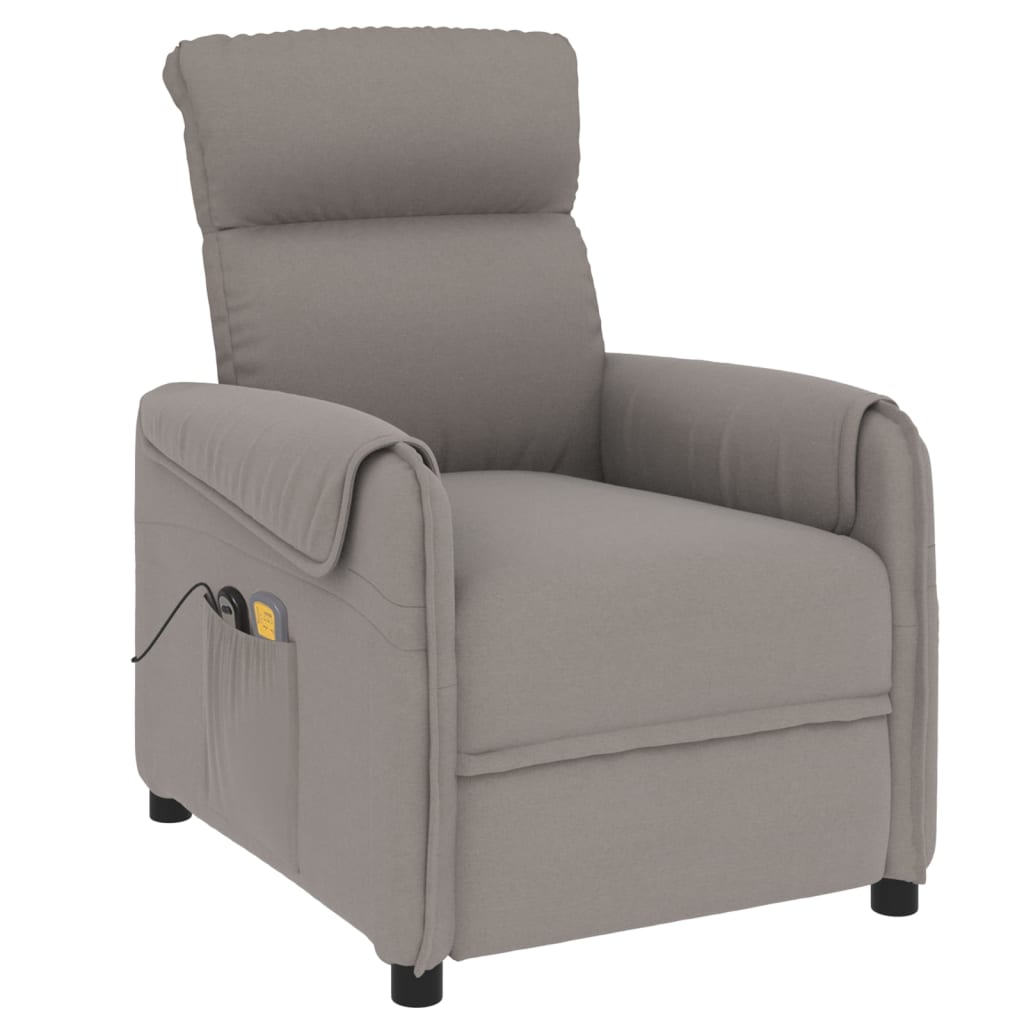 Fauteuil de massage verticalisateur tissu gris foncé