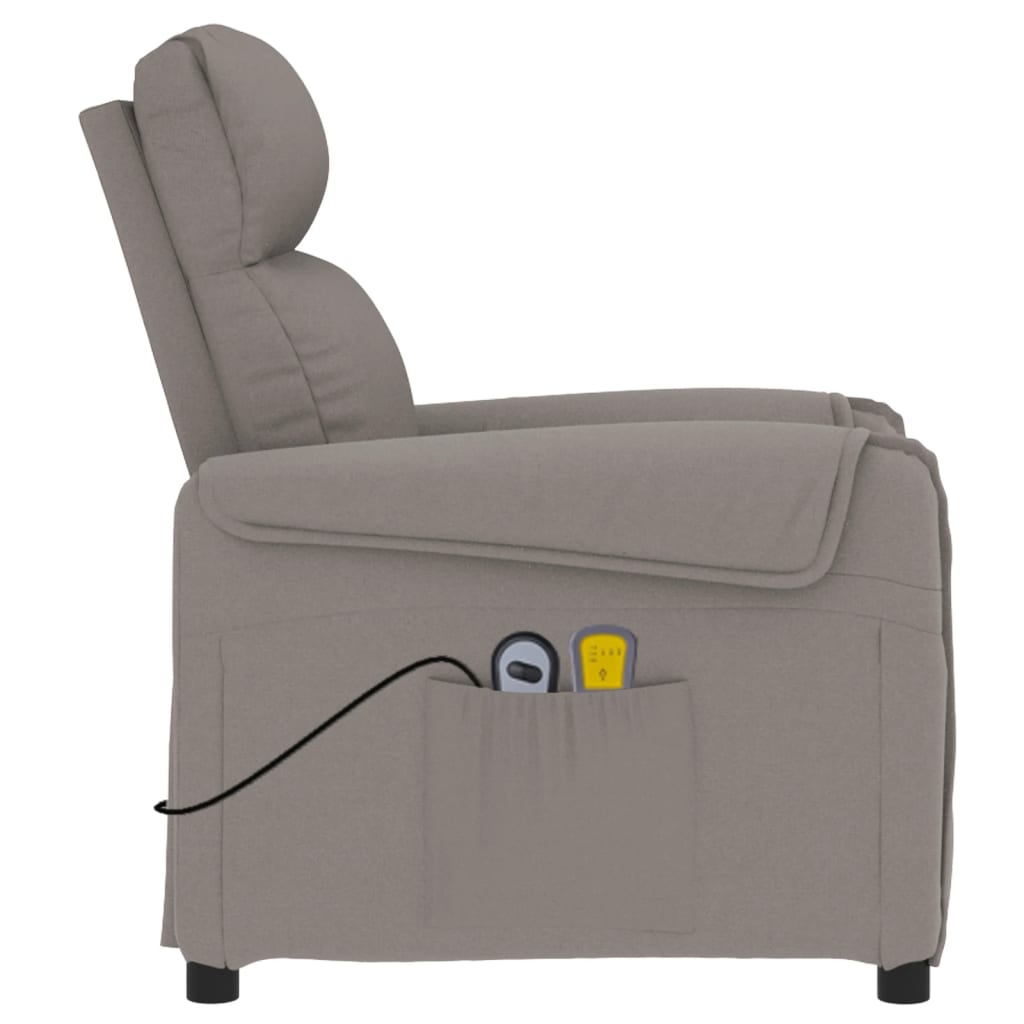 Fauteuil de massage verticalisateur tissu gris foncé