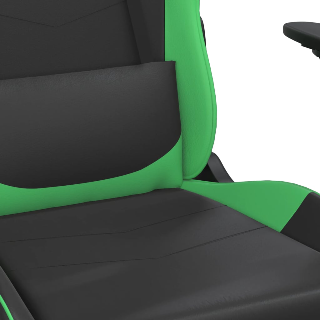 Chaise de jeu avec repose-pieds en cuir artificiel