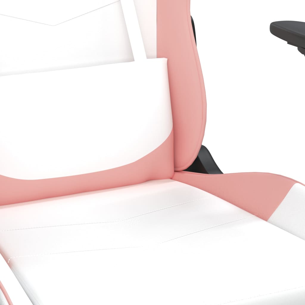 Chaise de jeu avec repose-pieds en cuir artificiel