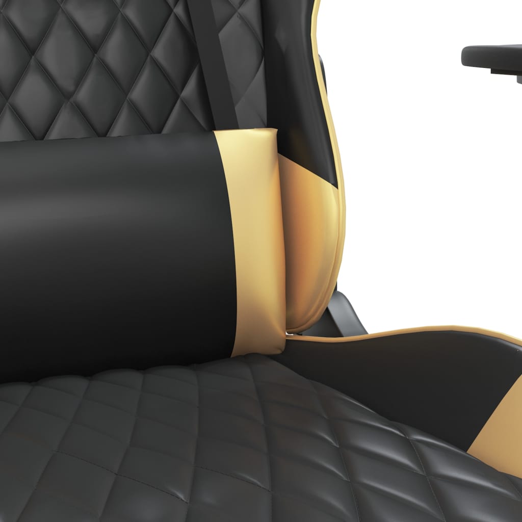 Chaise de jeu avec repose-pieds en cuir artificiel