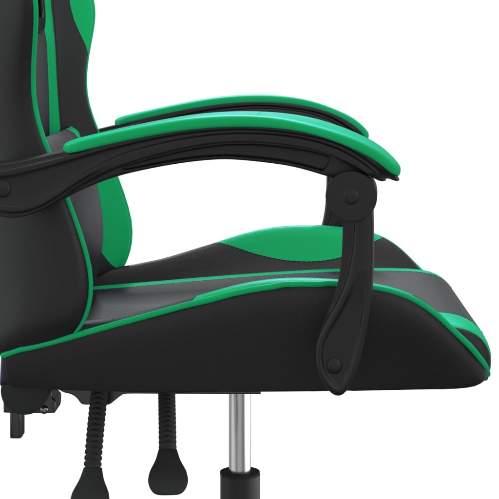 Chaise de jeu avec repose-pieds en cuir artificiel doré