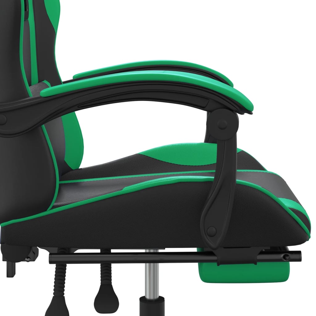 Chaise de jeu avec repose-pieds en cuir artificiel doré