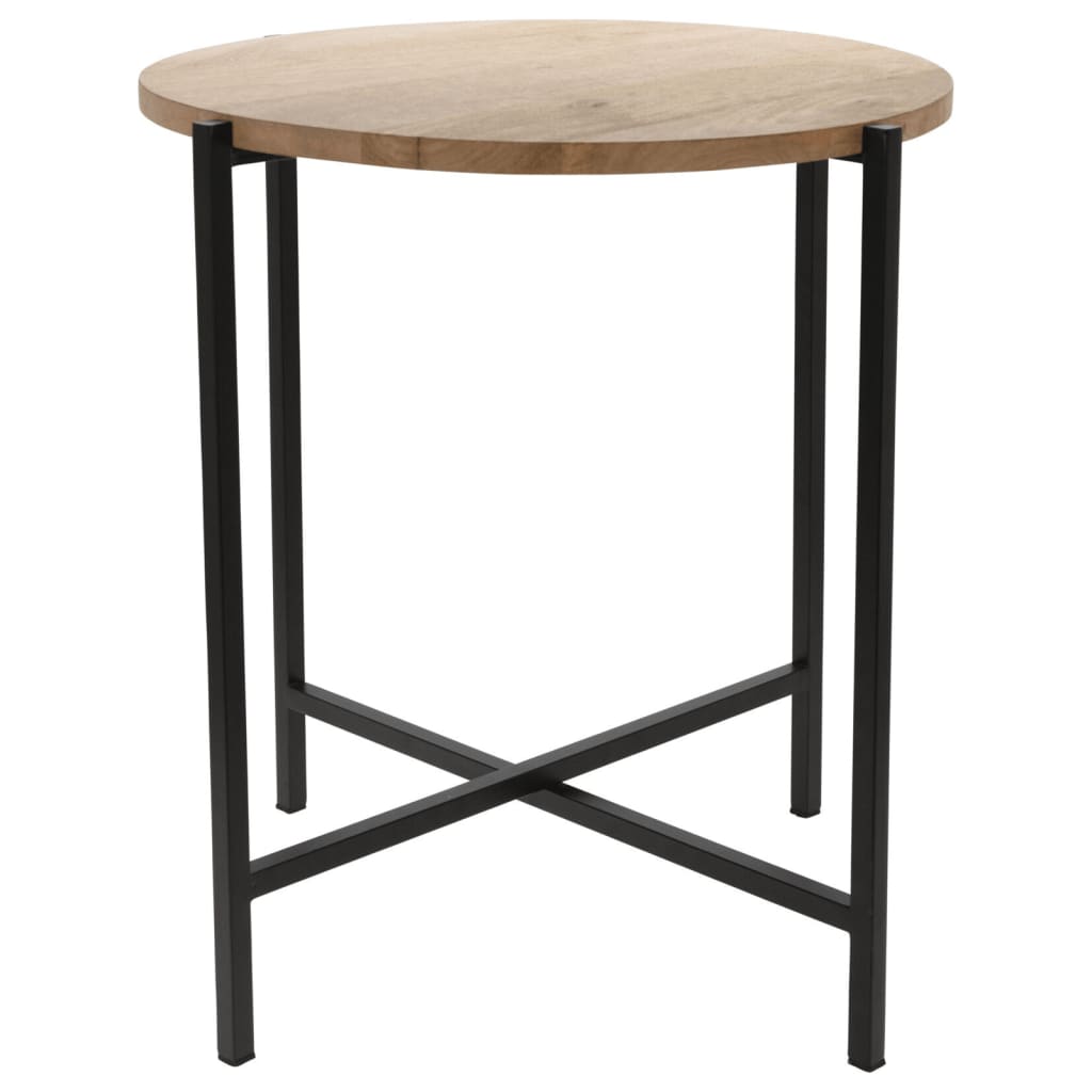 Ambiance Bijzettafel rond 45 cm hout en metaal