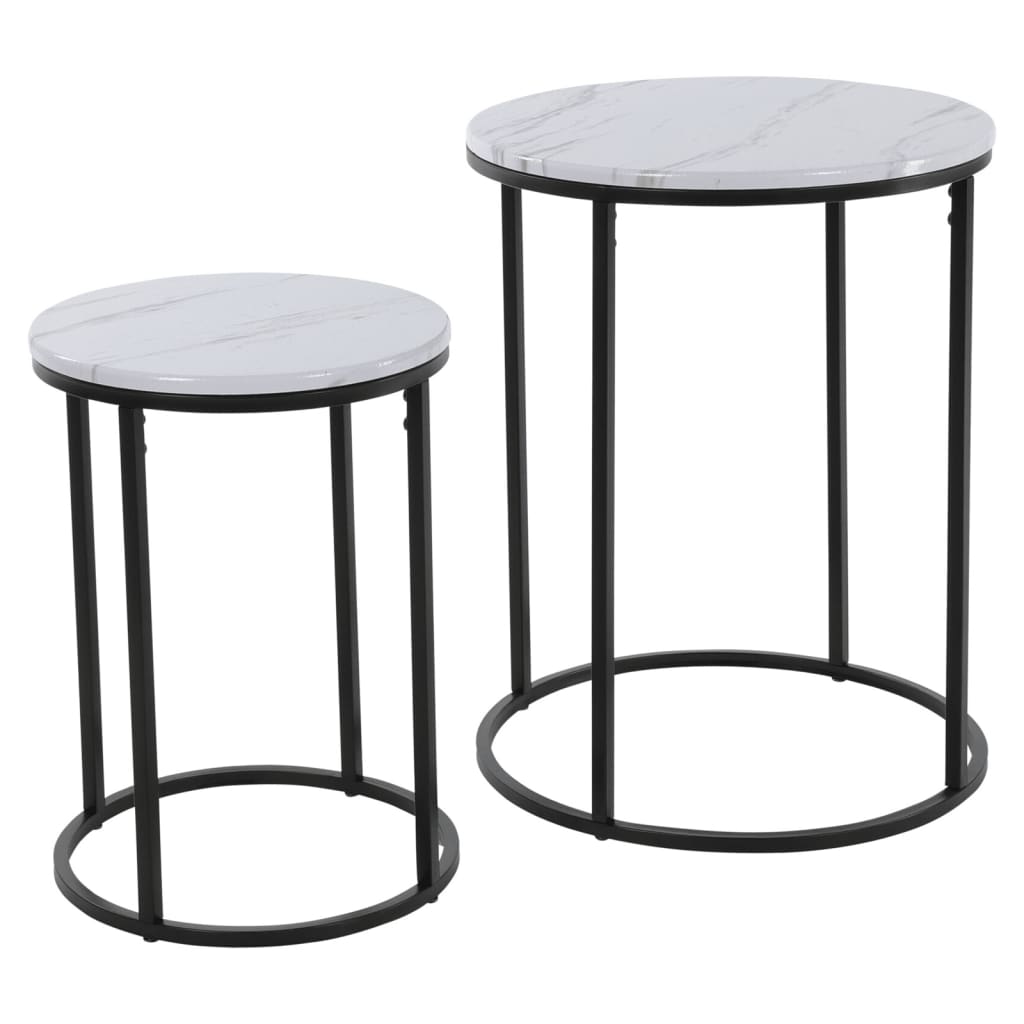 H&amp;S Collection Ensemble de tables d'appoint 2 pcs