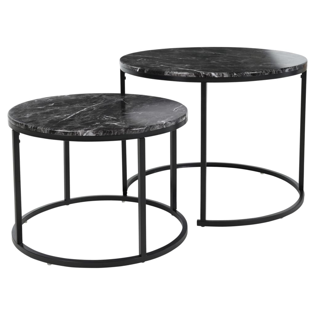 H&amp;S Collection Ensemble de tables d'appoint 2 pcs