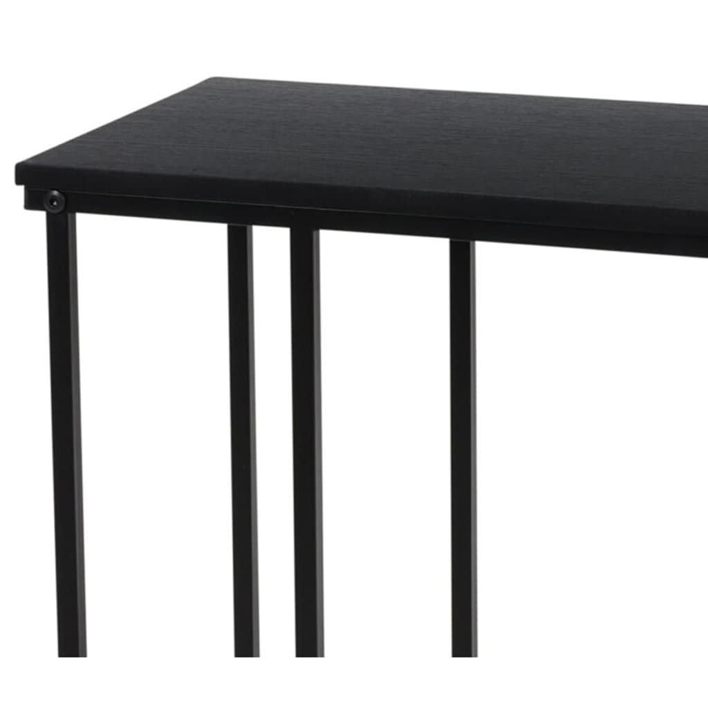 H&amp;S Collection Table d'appoint avec plateau en MDF naturel et noir