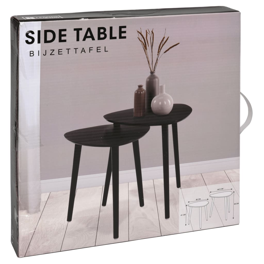 Home&amp;Styling Ensemble de tables d'appoint 2 pièces naturel