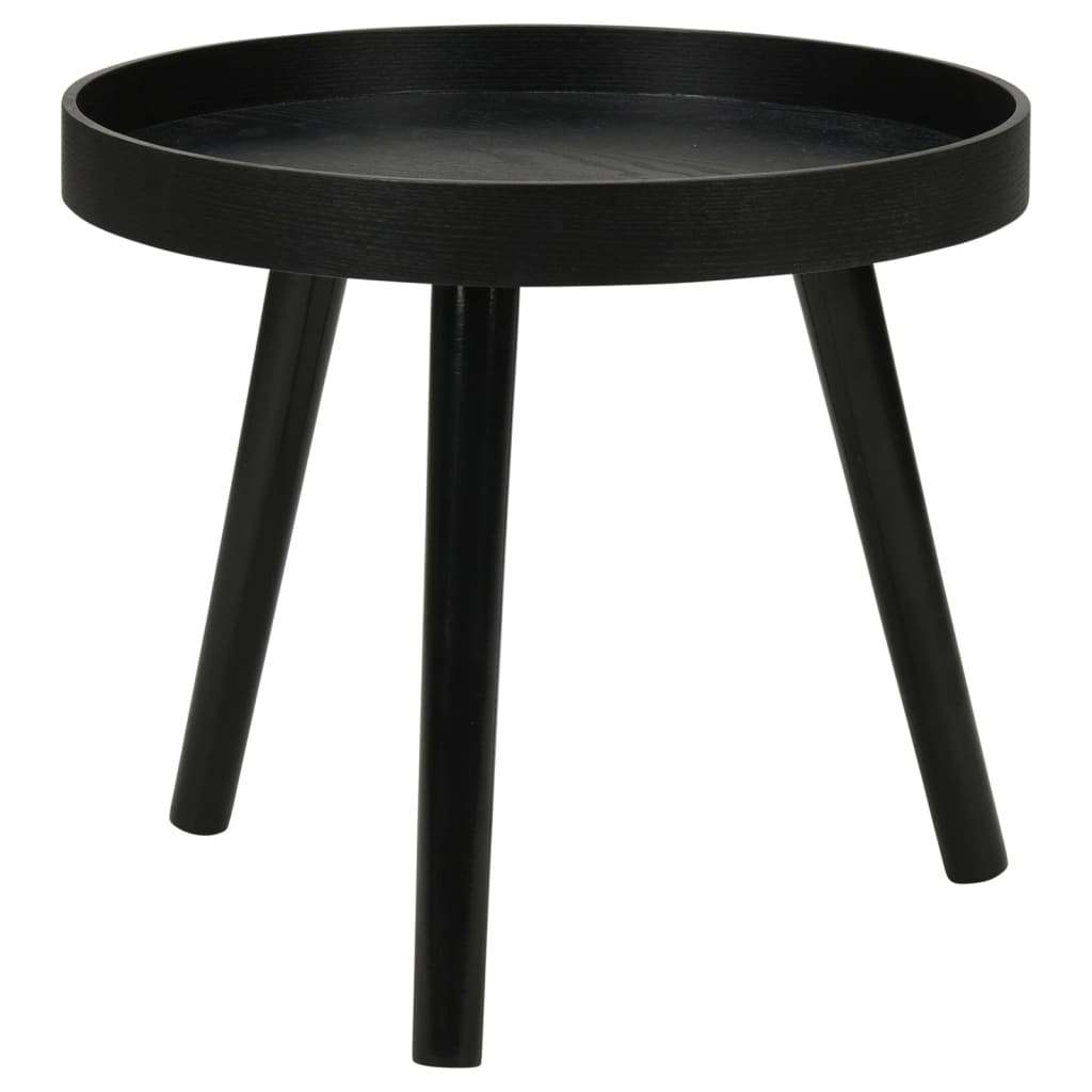 Home&amp;Styling Ensemble de tables d'appoint 2 pièces rondes noir