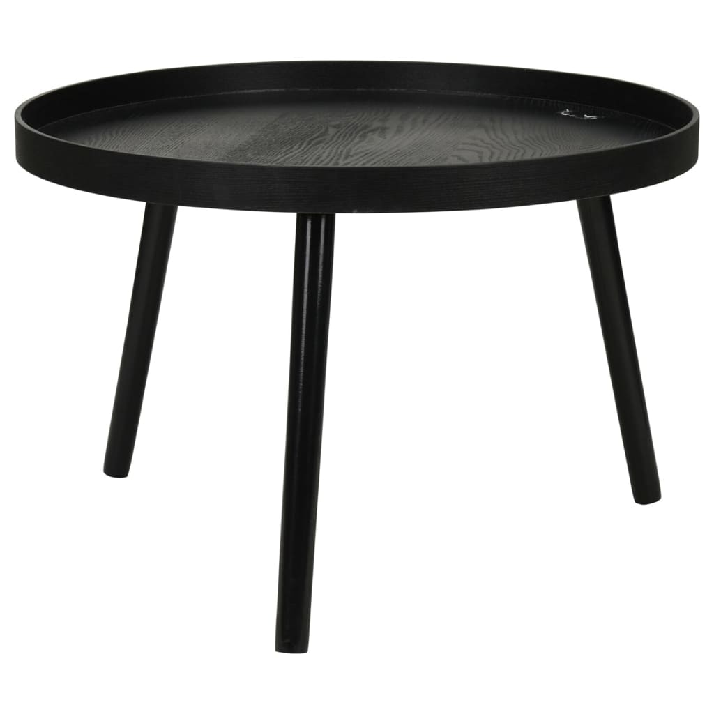 Home&amp;Styling Ensemble de tables d'appoint 2 pièces rondes noir