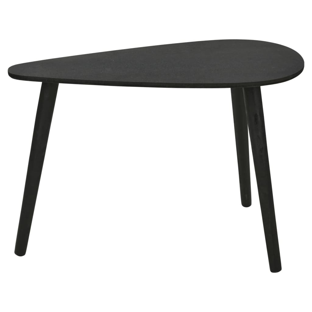 Home&amp;Styling Ensemble de tables d'appoint 2 pièces en forme de goutte noir