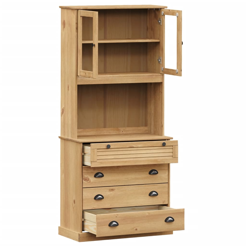 Armoire haute VIGO 78x40x175 cm en bois de pin massif