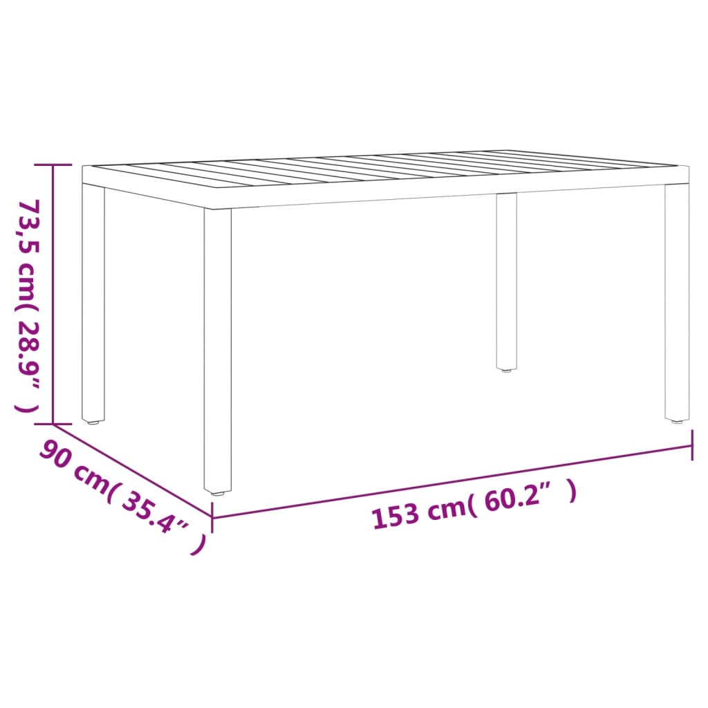 5-delige Tuinset aluminium