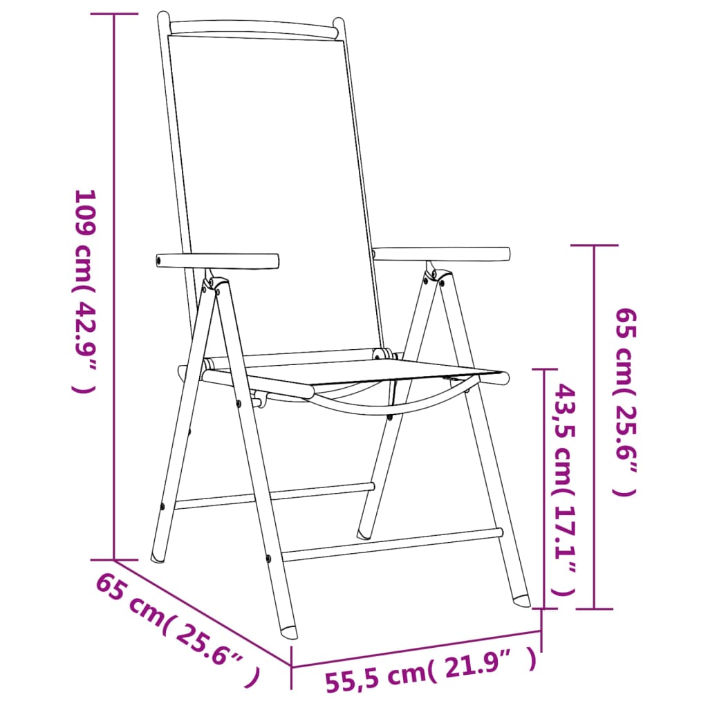 5-delige Tuinset aluminium