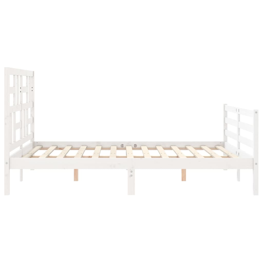 Bedframe met hoofdbord massief hout