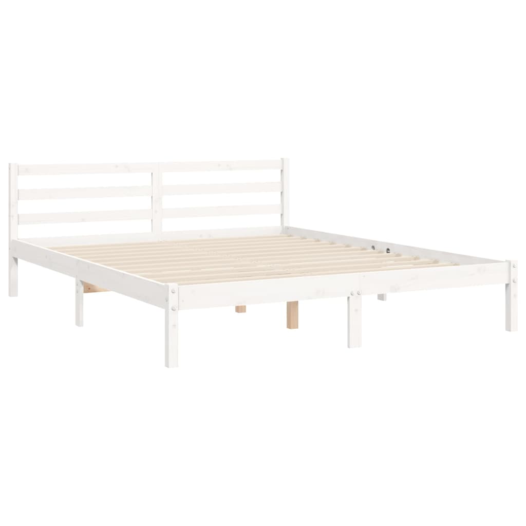 Bedframe met hoofdbord massief hout