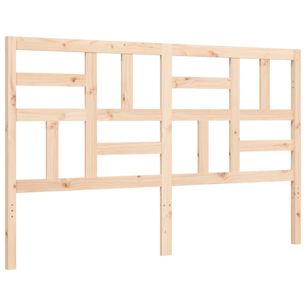 Bedframe met hoofdbord massief hout