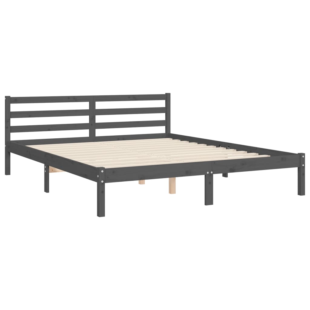 Bedframe met hoofdbord massief hout