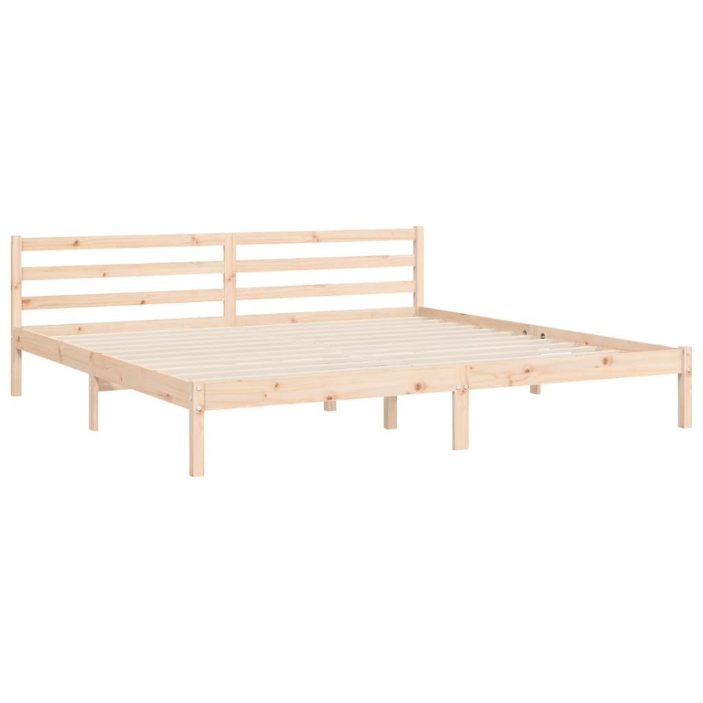 Bedframe met hoofdbord massief hout