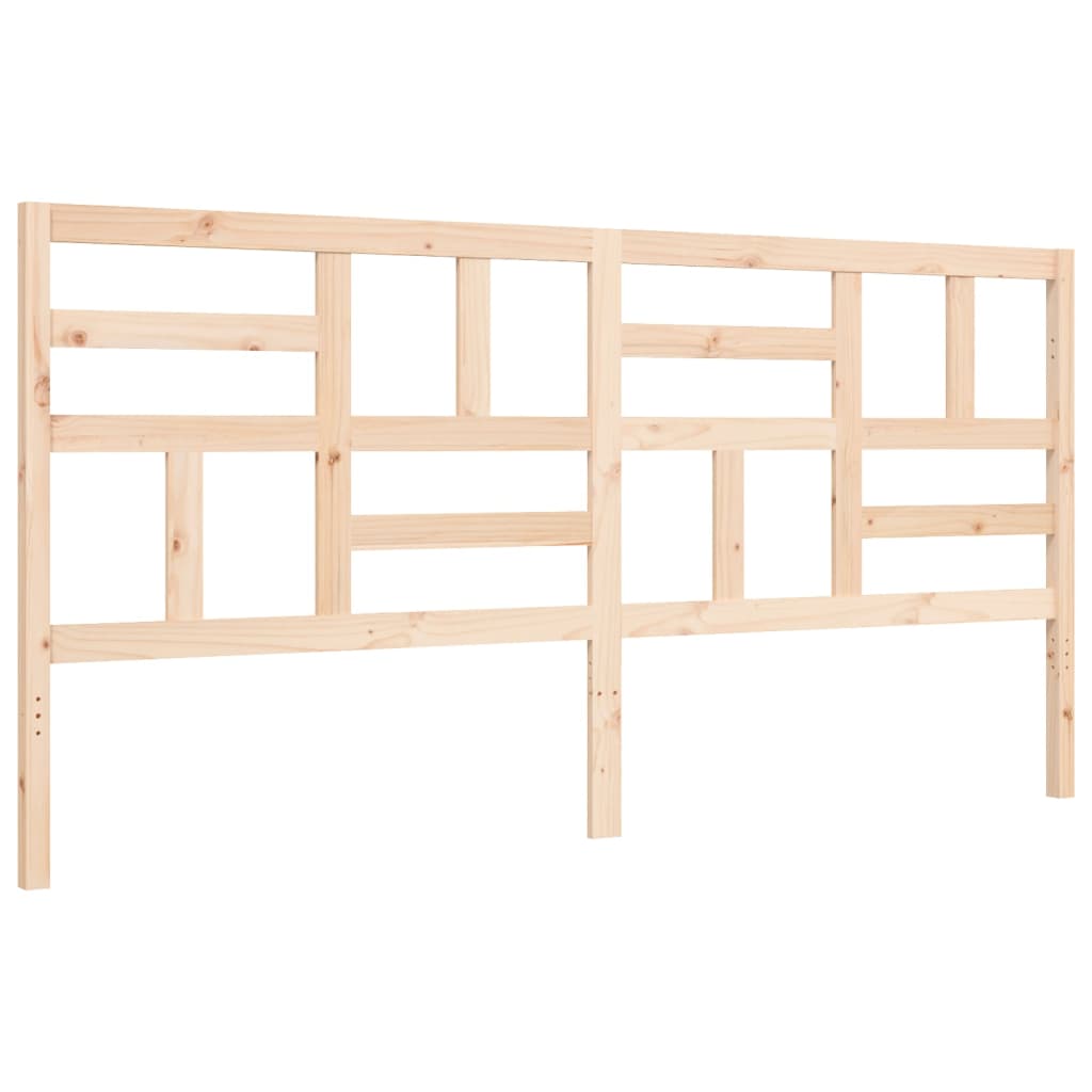 Bedframe met hoofdbord massief hout