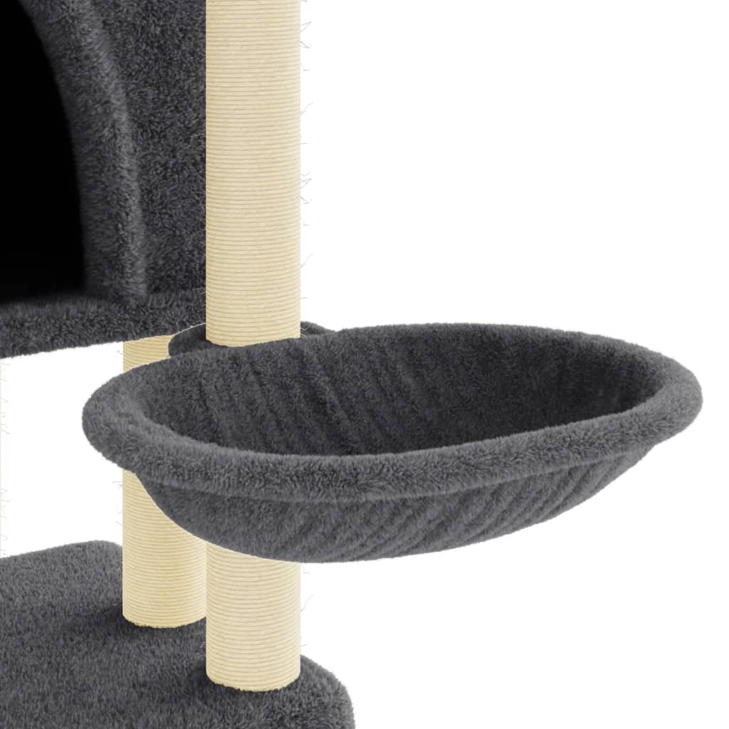 Meuble pour chat avec griffoirs en sisal 180 cm couleur crème