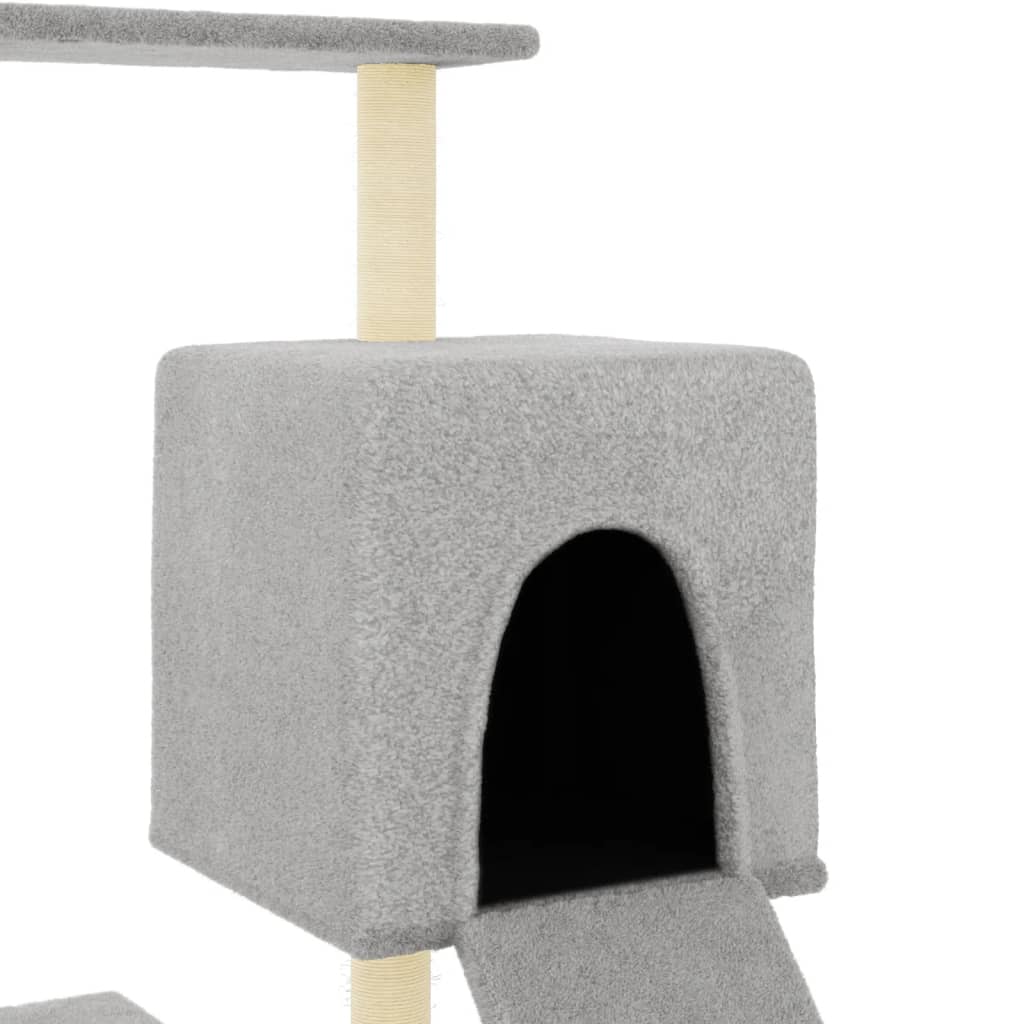 Meuble pour chat avec griffoirs en sisal 130,5 cm couleur crème