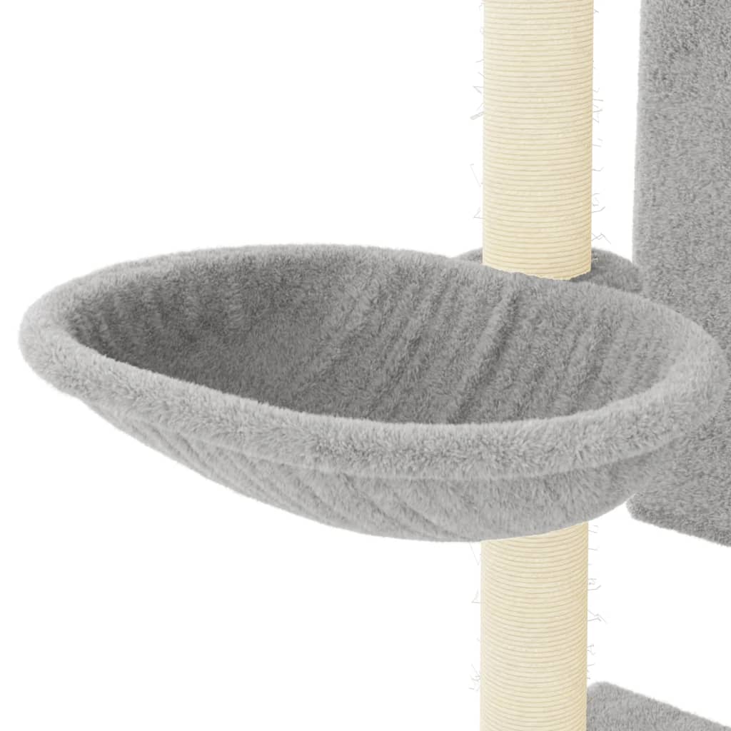 Kattenmeubel met sisal krabpalen 130,5 cm crèmekleurig