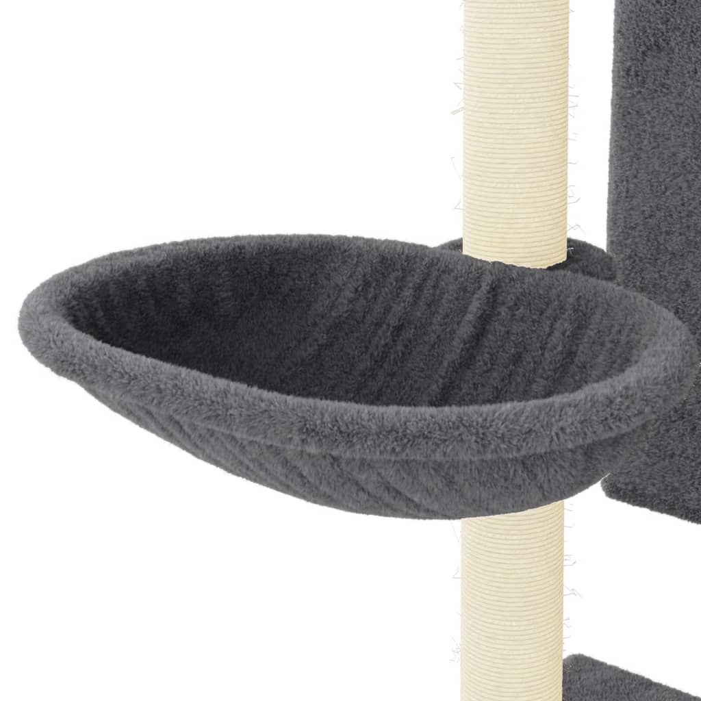 Meuble pour chat avec griffoirs en sisal 130,5 cm couleur crème