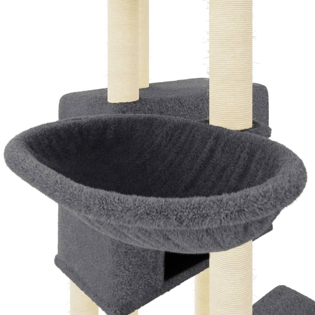 Kattenmeubel met sisal krabpalen 122 cm