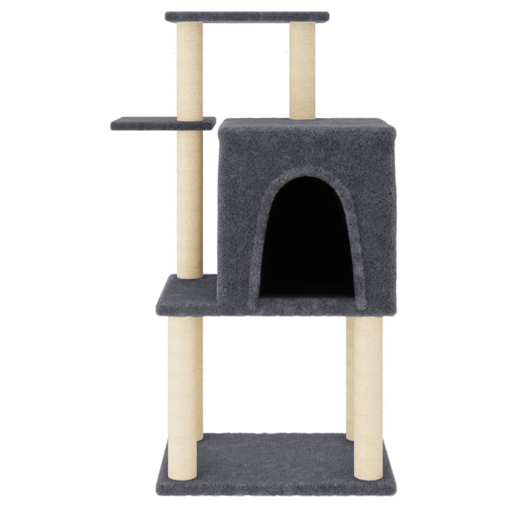 Meuble pour chat avec griffoirs en sisal 97 cm couleur crème