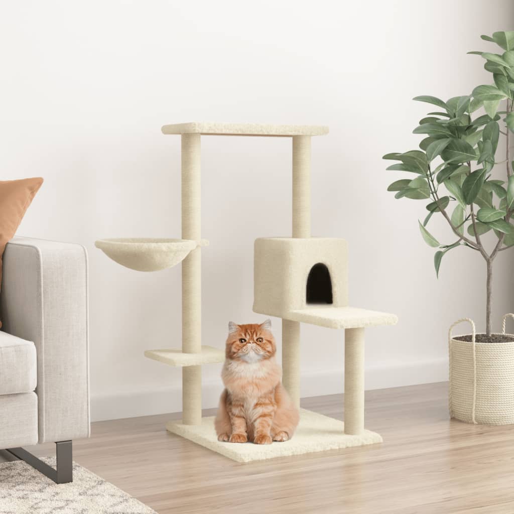 Kattenmeubel met sisal krabpalen 95 cm