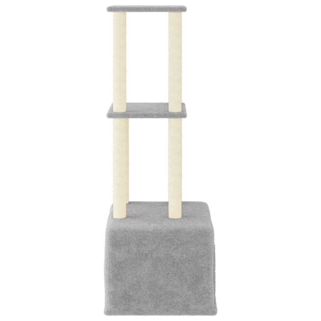 Meuble pour chat avec griffoirs en sisal 133,5 cm couleur crème