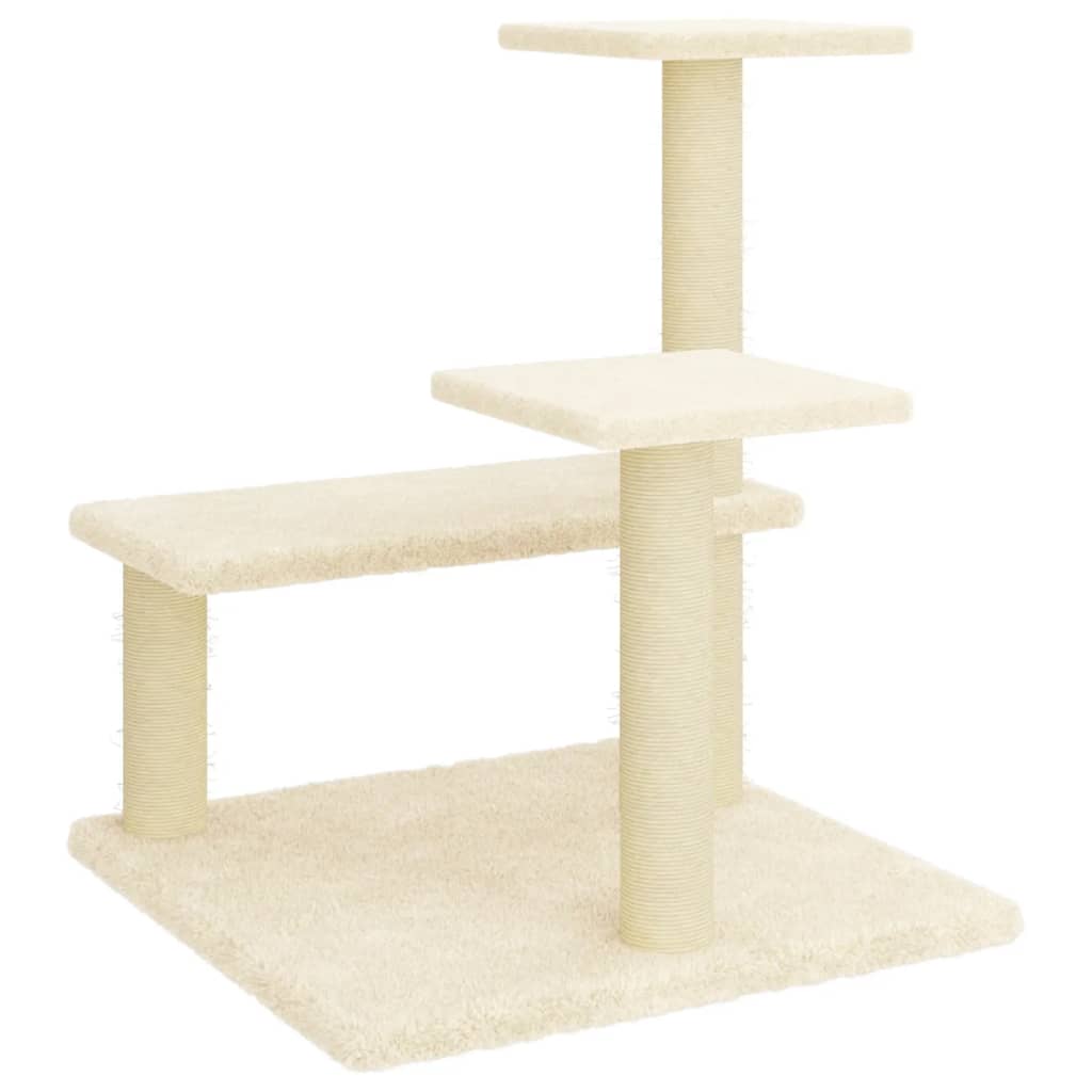 Kattenmeubel met sisal krabpalen 61 cm