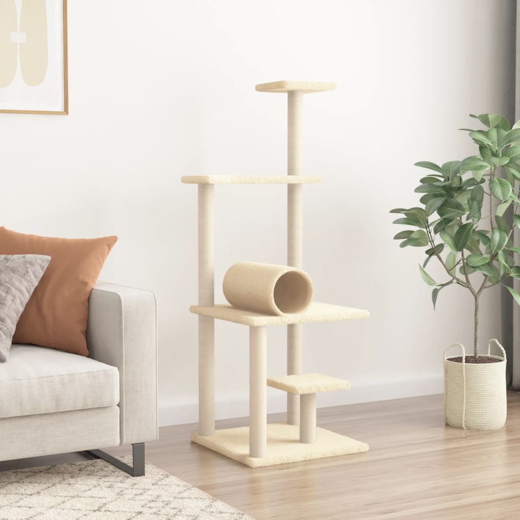 Meuble pour chat avec griffoirs en sisal 136 cm