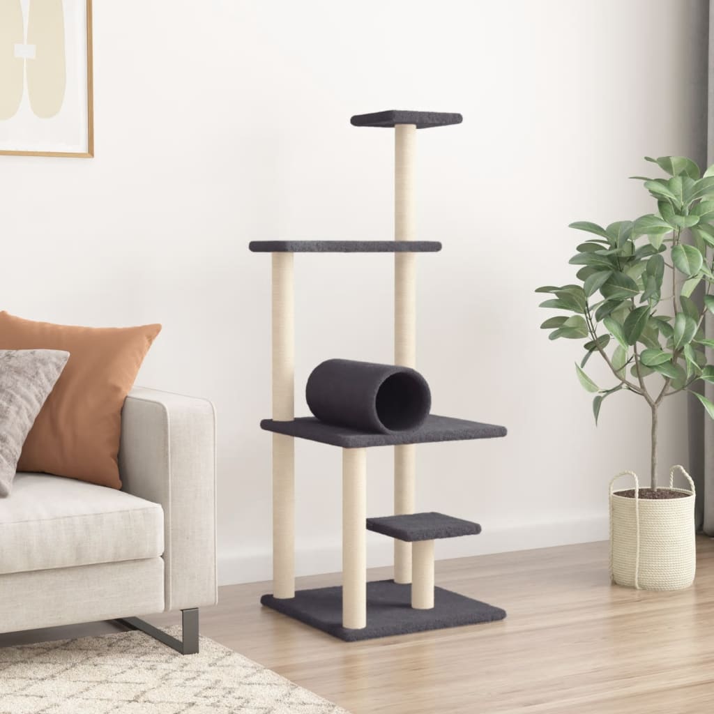 Meuble pour chat avec griffoirs en sisal 136 cm