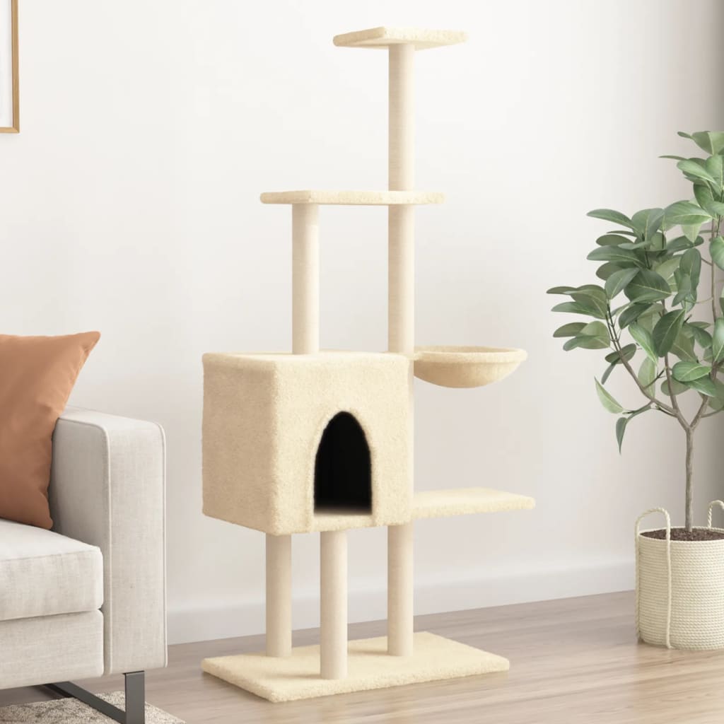 Meuble pour chat avec griffoirs en sisal 145 cm