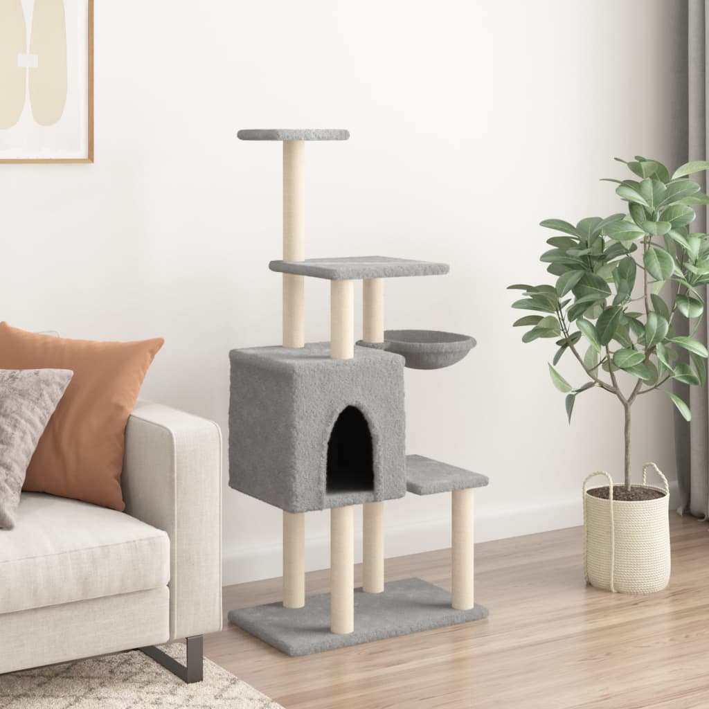 Meuble pour chat avec griffoirs en sisal 131 cm