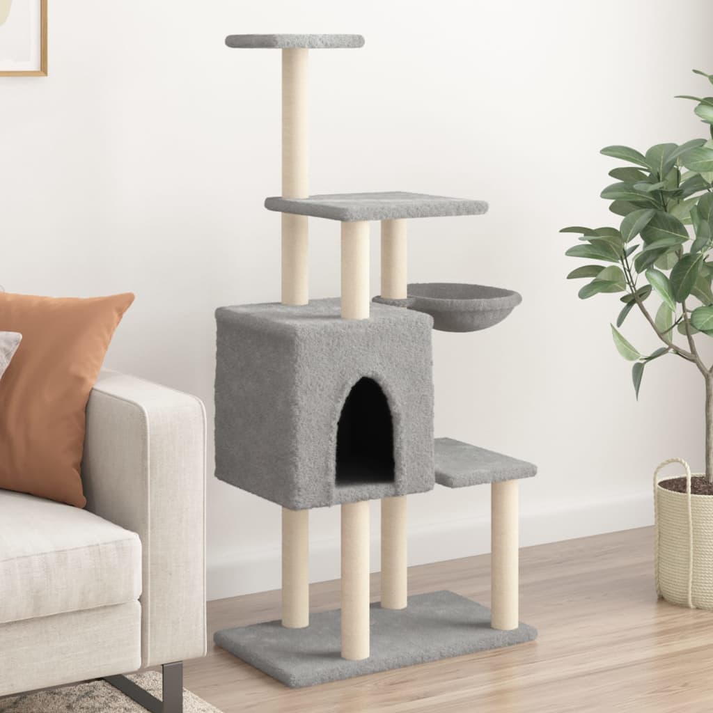 Meuble pour chat avec griffoirs en sisal 131 cm