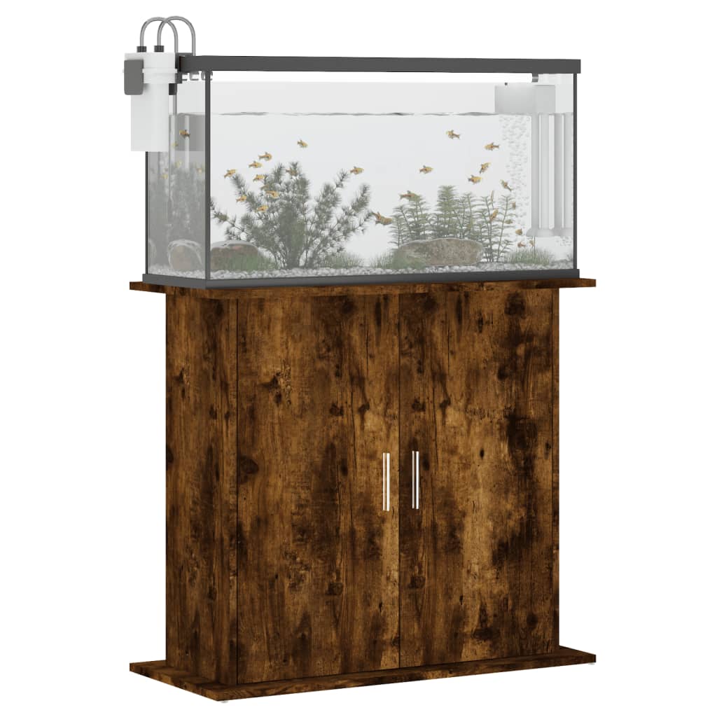 Aquariumstandaard 101x41x58 cm bewerkt hout eikenkleurig