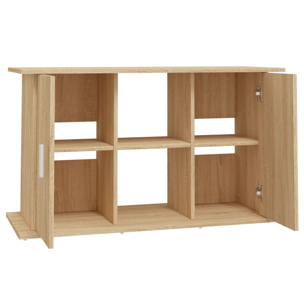 Aquariumstandaard 101x41x58 cm bewerkt hout eikenkleurig