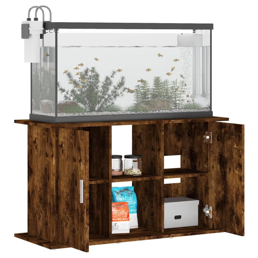 Aquariumstandaard 101x41x58 cm bewerkt hout eikenkleurig