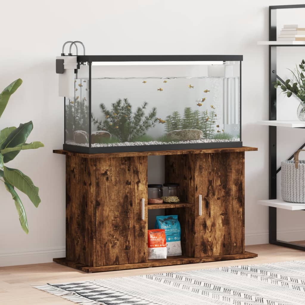 Aquariumstandaard 101x41x58 cm bewerkt hout eikenkleurig