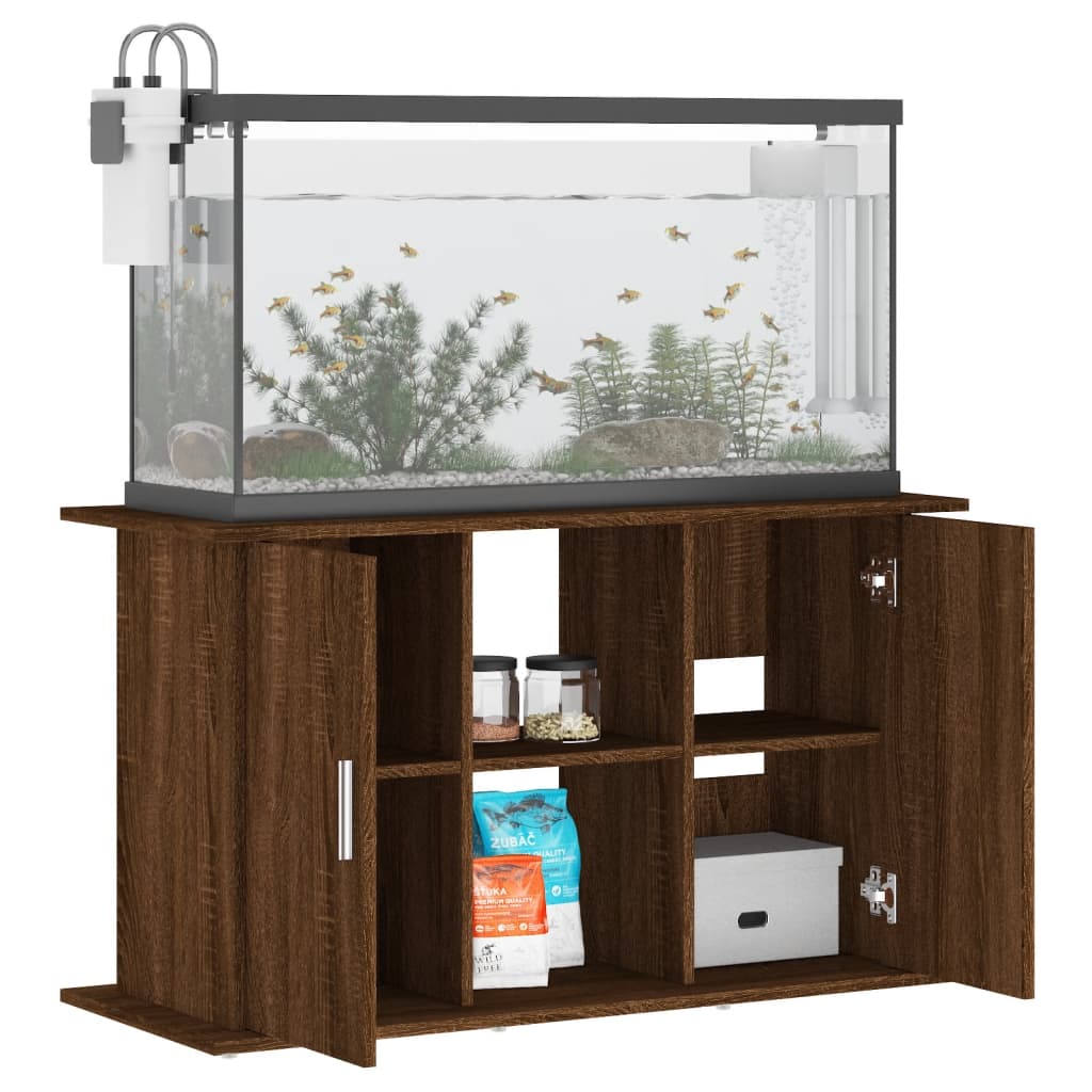 Aquariumstandaard 101x41x58 cm bewerkt hout eikenkleurig