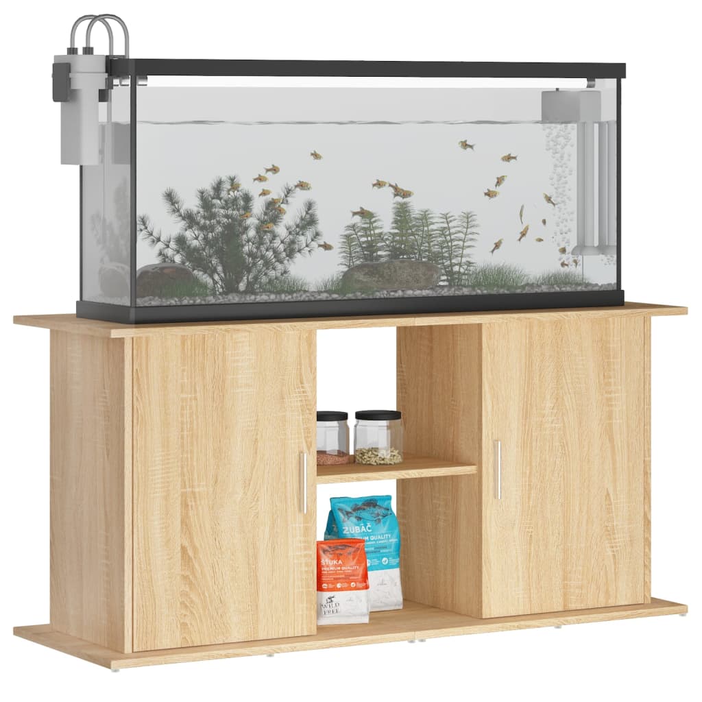 Aquariumstandaard 101x41x58 cm bewerkt hout eikenkleurig