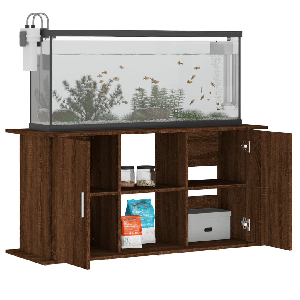 Aquariumstandaard 101x41x58 cm bewerkt hout eikenkleurig